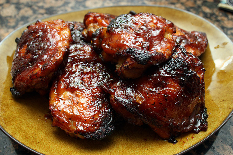 Baked BBQ Chicken Thighs - Basil And Bubbly