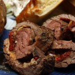 Flank Steak With Sun Dried Tomatoes & Cheese